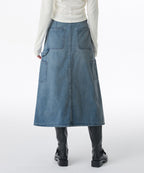 MUSINSA STANDARD WOMAN MUSINSA STANDARD WOMAN Denim Carpenter Long Skirt (Light Indigo)