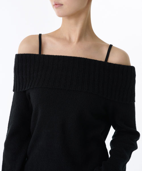 MUSINSA STANDARD WOMAN MUSINSA STANDARD WOMAN Women's Knitwear Off-Shoulder (Black)