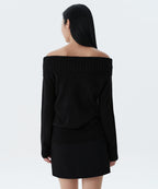 MUSINSA STANDARD WOMAN MUSINSA STANDARD WOMAN Women's Knitwear Off-Shoulder (Black)