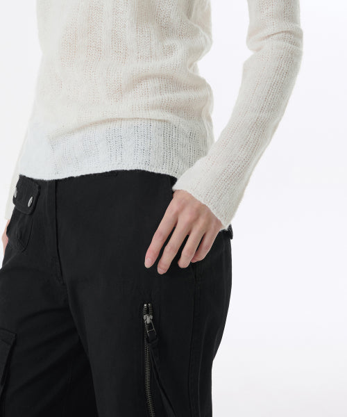 MUSINSA STANDARD WOMAN MUSINSA STANDARD WOMAN Women's Sheer Vertical Textured Knit [Ivory] Size
