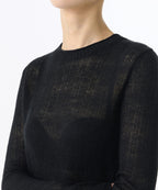 MUSINSA STANDARD WOMAN MUSINSA STANDARD WOMAN Women's Sheer Vertical Textured Knit [Black] Size