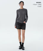 MUSINSA STANDARD WOMAN MUSINSA STANDARD WOMAN Women's Sheer Vertical Textured Knit [Gray] - Size