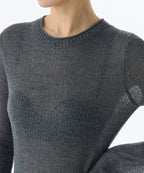 MUSINSA STANDARD WOMAN MUSINSA STANDARD WOMAN Women's Sheer Vertical Textured Knit [Gray] - Size