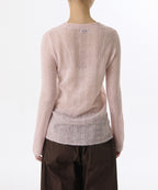 MUSINSA STANDARD WOMAN MUSINSA STANDARD WOMAN Women's Sheer Vertical Textured Knit Pale Pink