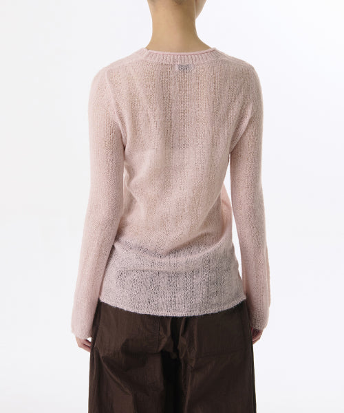 MUSINSA STANDARD WOMAN MUSINSA STANDARD WOMAN Women's Sheer Vertical Textured Knit Pale Pink