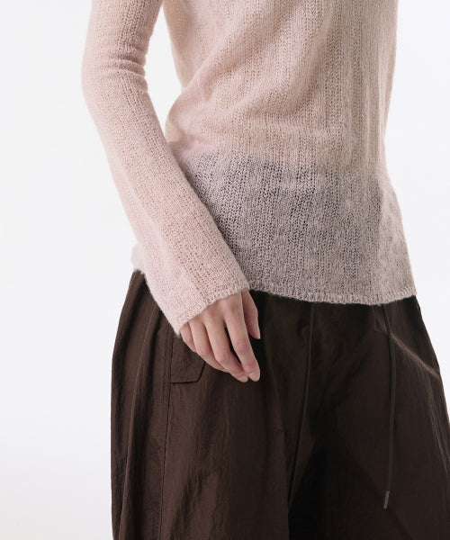 MUSINSA STANDARD WOMAN MUSINSA STANDARD WOMAN Women's Sheer Vertical Textured Knit Pale Pink