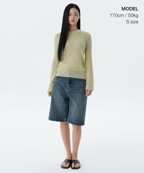 MUSINSA STANDARD WOMAN MUSINSA STANDARD WOMAN Women's Sheer Vertical Textured Knit [Apple Mint] (Size)