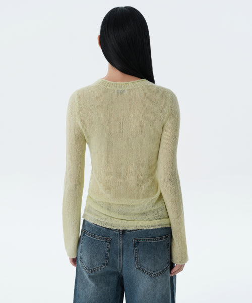 MUSINSA STANDARD WOMAN MUSINSA STANDARD WOMAN Women's Sheer Vertical Textured Knit [Apple Mint] (Size)