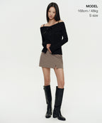 MUSINSA STANDARD WOMAN MUSINSA STANDARD WOMAN Women's Cardigan Off-Shoulder Black