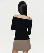 MUSINSA STANDARD WOMAN MUSINSA STANDARD WOMAN Women's Cardigan Off-Shoulder Black