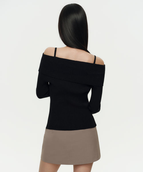 MUSINSA STANDARD WOMAN MUSINSA STANDARD WOMAN Women's Cardigan Off-Shoulder Black