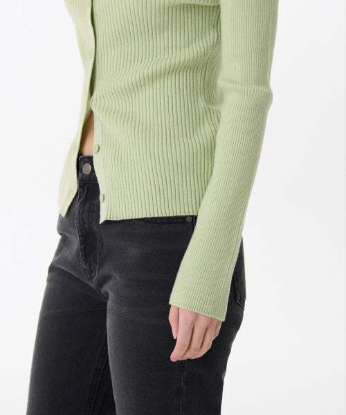 MUSINSA STANDARD WOMAN MUSINSA STANDARD WOMAN Women's Cardigan Off-Shoulder Pale Green
