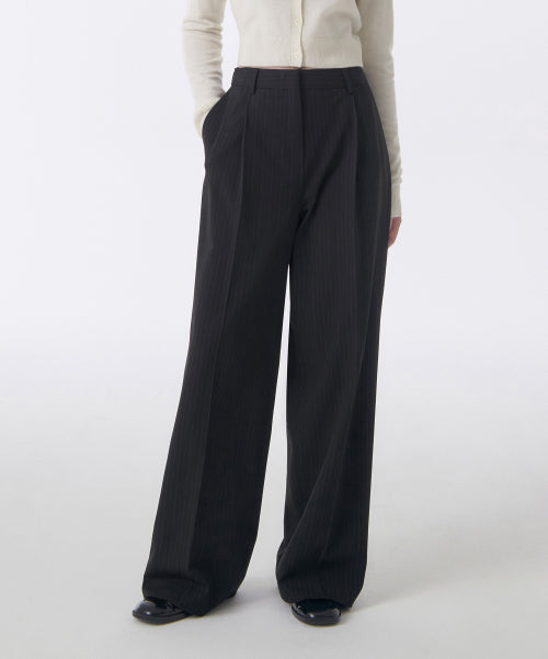 MUSINSA STANDARD WOMAN MUSINSA STANDARD WOMAN Women's Pinstripe Low Rise Wide Slacks