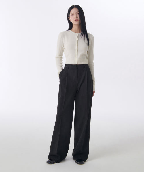 MUSINSA STANDARD WOMAN MUSINSA STANDARD WOMAN Women's Pinstripe Low Rise Wide Slacks