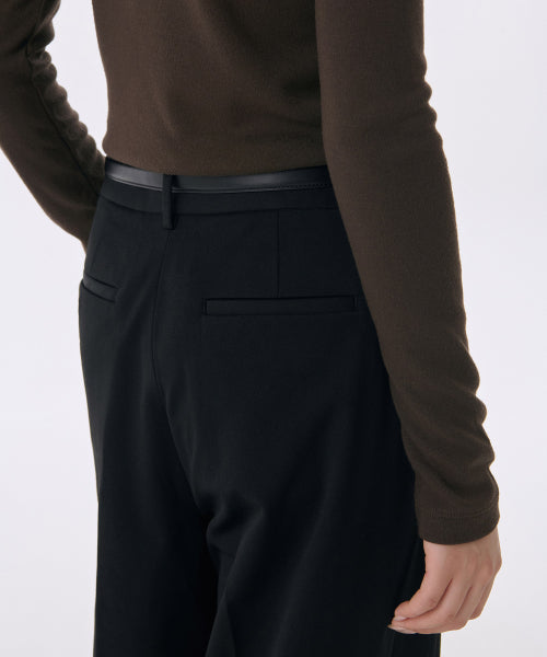 MUSINSA STANDARD WOMAN MUSINSA STANDARD WOMAN Slacks Deep Tuck Wide [Black] Size 26