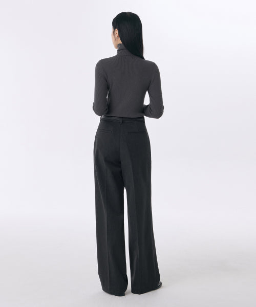 MUSINSA STANDARD WOMAN MUSINSA STANDARD WOMAN Women's Heavyweight Slacks (Charcoal Gray)