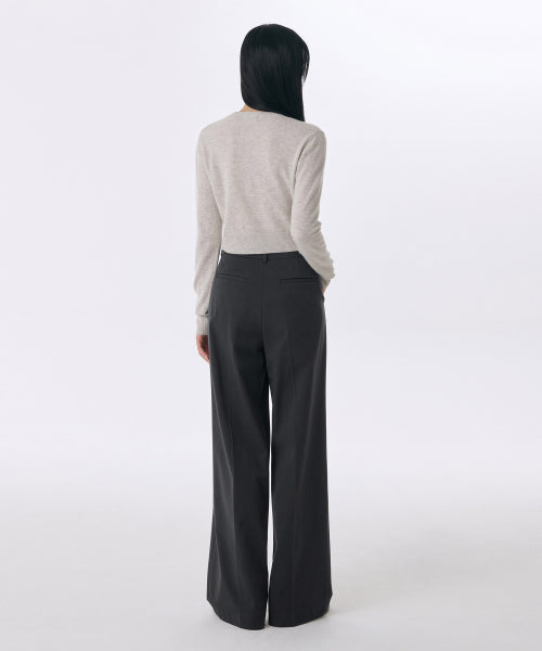 MUSINSA STANDARD WOMAN MUSINSA STANDARD WOMAN Slacks Wide [Gray]