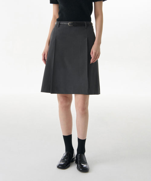 MUSINSA STANDARD WOMAN MUSINSA STANDARD WOMAN Knee Length Skirt [Gray]