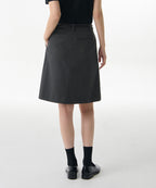 MUSINSA STANDARD WOMAN MUSINSA STANDARD WOMAN Knee Length Skirt [Gray]