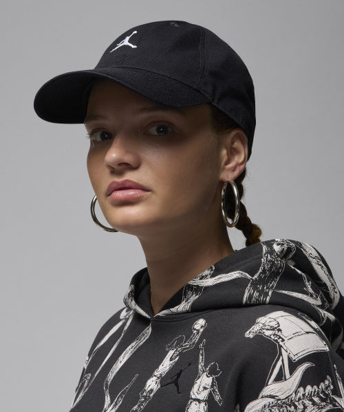 NIKE Nike Jordan Club Unstructured Curb Bill Hat - Black:White