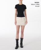 MUSINSA STANDARD WOMAN MUSINSA STANDARD WOMAN Denim Mini Scotts Cream