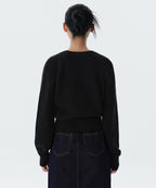 MUSINSA STANDARD WOMAN MUSINSA STANDARD WOMAN Women's Knitwear Ribbed Shoulder Cut-Out Black
