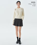 MUSINSA STANDARD WOMAN MUSINSA STANDARD WOMAN Women's ribbed shoulder cut-out knit [size S]