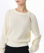 MUSINSA STANDARD WOMAN MUSINSA STANDARD WOMAN Women's ribbed shoulder cut-out knit [size S]