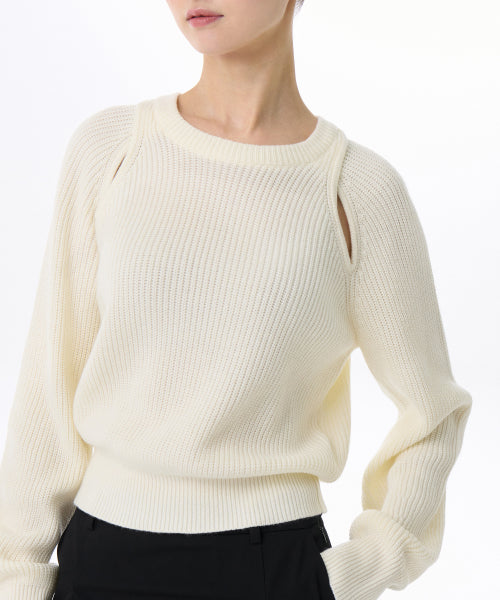 MUSINSA STANDARD WOMAN MUSINSA STANDARD WOMAN Women's ribbed shoulder cut-out knit [size S]