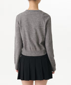 MUSINSA STANDARD WOMAN MUSINSA STANDARD WOMAN Women's Essential Round Neck Cardigan [Medium Gray]