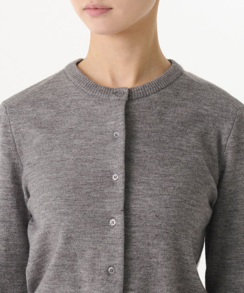 MUSINSA STANDARD WOMAN MUSINSA STANDARD WOMAN Women's Essential Round Neck Cardigan [Medium Gray]