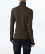 MUSINSA STANDARD WOMAN MUSINSA STANDARD WOMAN T-Shirt Slim Turtleneck Dark Brown