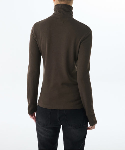 MUSINSA STANDARD WOMAN MUSINSA STANDARD WOMAN T-Shirt Slim Turtleneck Dark Brown