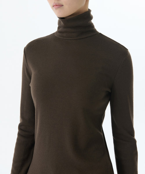 MUSINSA STANDARD WOMAN MUSINSA STANDARD WOMAN T-Shirt Slim Turtleneck Dark Brown