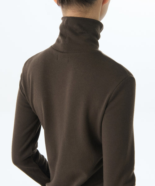 MUSINSA STANDARD WOMAN MUSINSA STANDARD WOMAN T-Shirt Slim Turtleneck Dark Brown