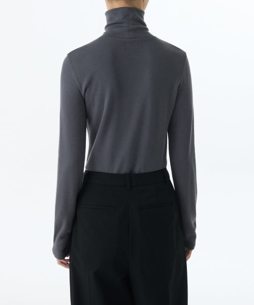 MUSINSA STANDARD WOMAN MUSINSA STANDARD WOMAN T-Shirt Slim Turtle Neck Iron Gray