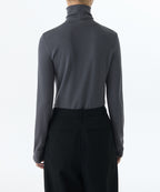 MUSINSA STANDARD WOMAN MUSINSA STANDARD WOMAN T-Shirt Slim Turtle Neck Iron Gray