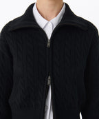 MUSINSA STANDARD WOMAN MUSINSA STANDARD WOMAN Women's Knitwear Zip-Up (Black)