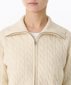 MUSINSA STANDARD WOMAN MUSINSA STANDARD WOMAN Women's Knitwear Zip-Up (Ivory)