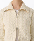 MUSINSA STANDARD WOMAN MUSINSA STANDARD WOMAN Women's Knitwear Zip-Up (Ivory)