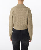 MUSINSA STANDARD WOMAN MUSINSA STANDARD WOMAN Women's Knitwear Zip-Up [Beige]