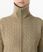 MUSINSA STANDARD WOMAN MUSINSA STANDARD WOMAN Women's Knitwear Zip-Up [Beige]