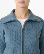 MUSINSA STANDARD WOMAN MUSINSA STANDARD WOMAN Women's Knitwear Zip-Up [Blue Gray]