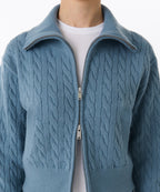 MUSINSA STANDARD WOMAN MUSINSA STANDARD WOMAN Women's Knitwear Zip-Up [Blue Gray]