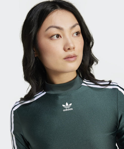 ADIDAS ADIDAS 3S Crop Long Sleeve Tee - Mid Green