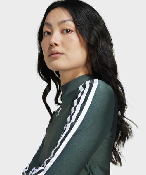 ADIDAS ADIDAS 3S Crop Long Sleeve Tee - Mid Green