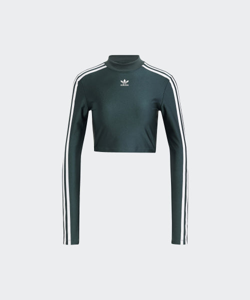 ADIDAS ADIDAS 3S Crop Long Sleeve Tee - Mid Green