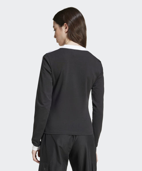 ADIDAS ADIDAS V-neck long sleeve shirt - Black