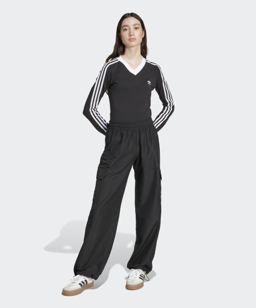 ADIDAS ADIDAS V-neck long sleeve shirt - Black