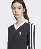 ADIDAS ADIDAS V-neck long sleeve shirt - Black